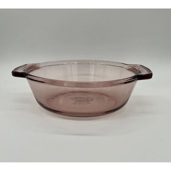 Vintage Anchor Hocking Lavender Double Handled Casserole/Mixing Bowl 9" - Picture 3 of 3